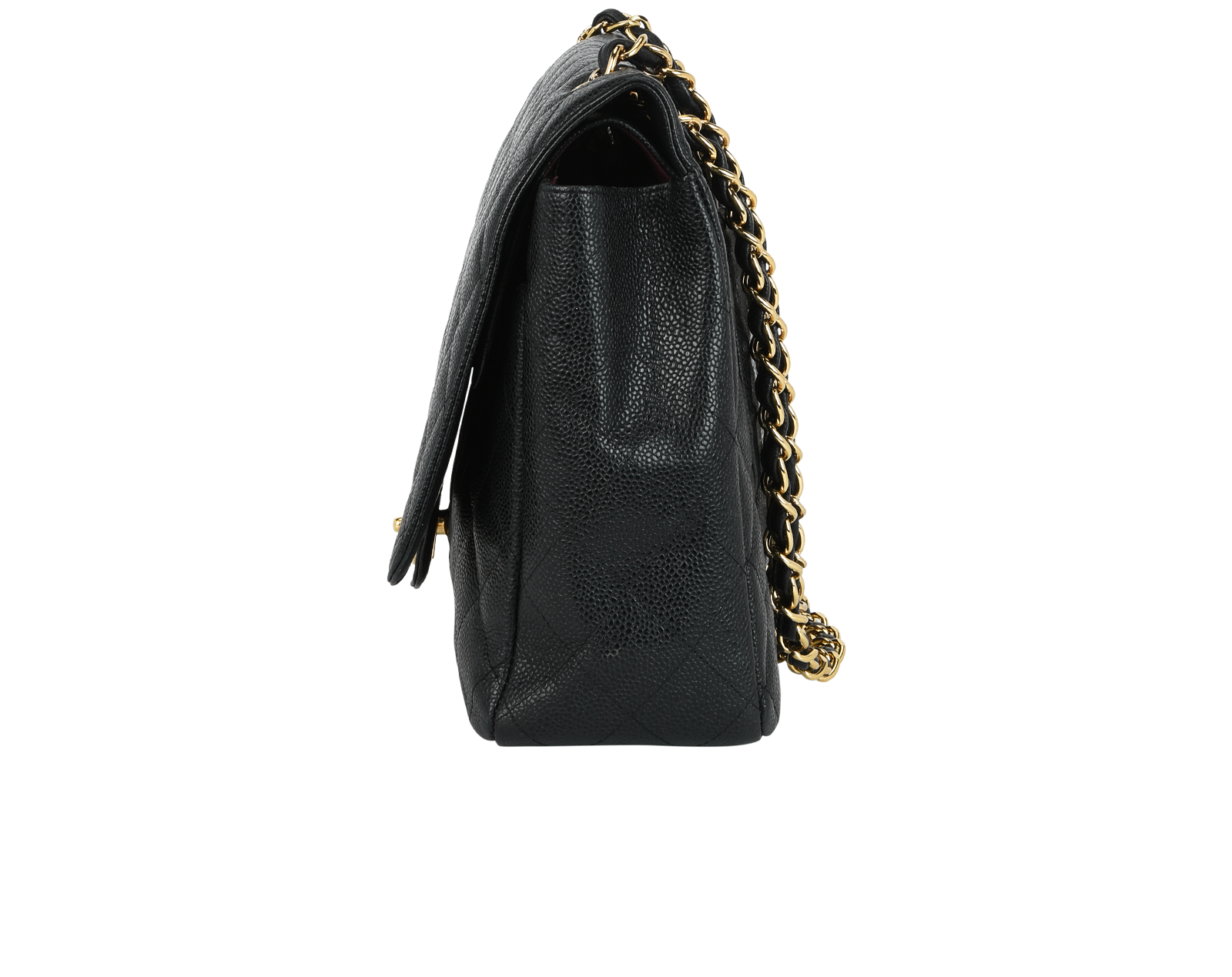 Maxi Flap, &pound;3,900, Handbags, Black, Caviar Leather, Bottom view